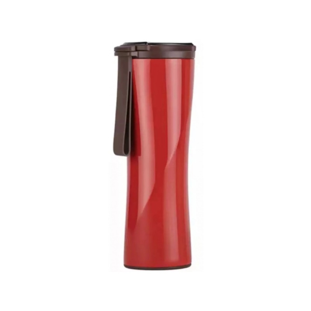 Термокружка KissKissFish MOKA Smart Coffee Tumbler, индикатор температуры, заварник, красный